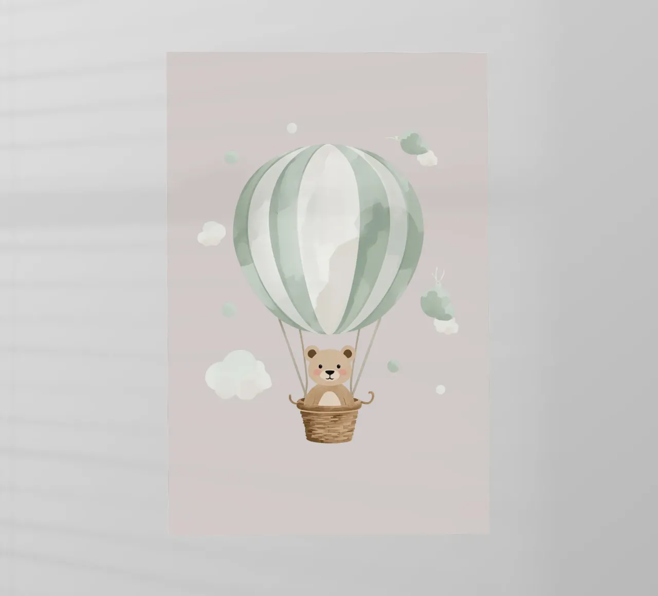 Orsetto carino in mongolfiera pellicola backlit da DesignDoodle