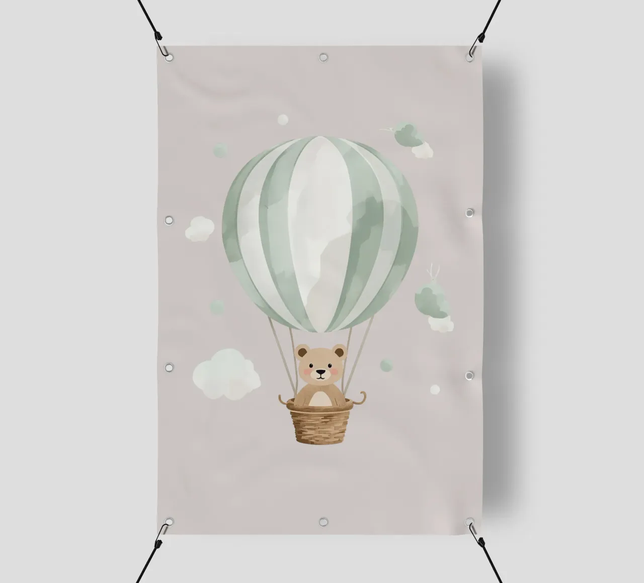 Orsetto carino in mongolfiera telo in pvc da DesignDoodle