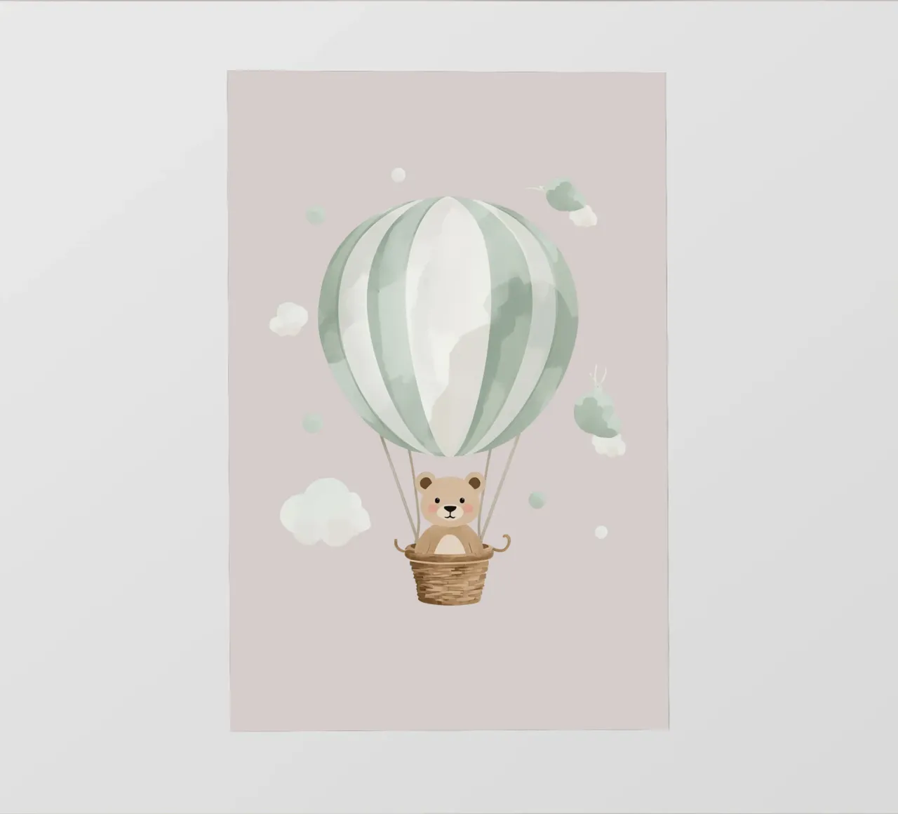 Orsetto carino in mongolfiera telo in pvc da DesignDoodle