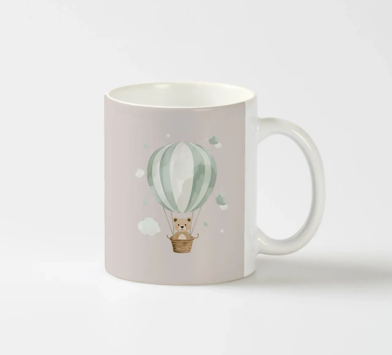 Orsetto carino in mongolfiera tazza in ceramica da DesignDoodle