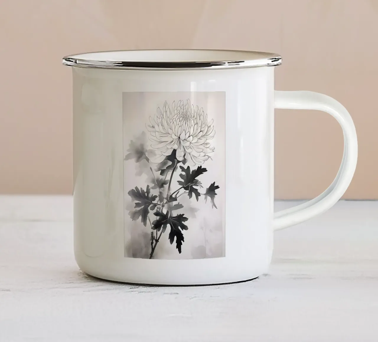 Eleganza del crisantemo tazza in smalto da Artistic-shop