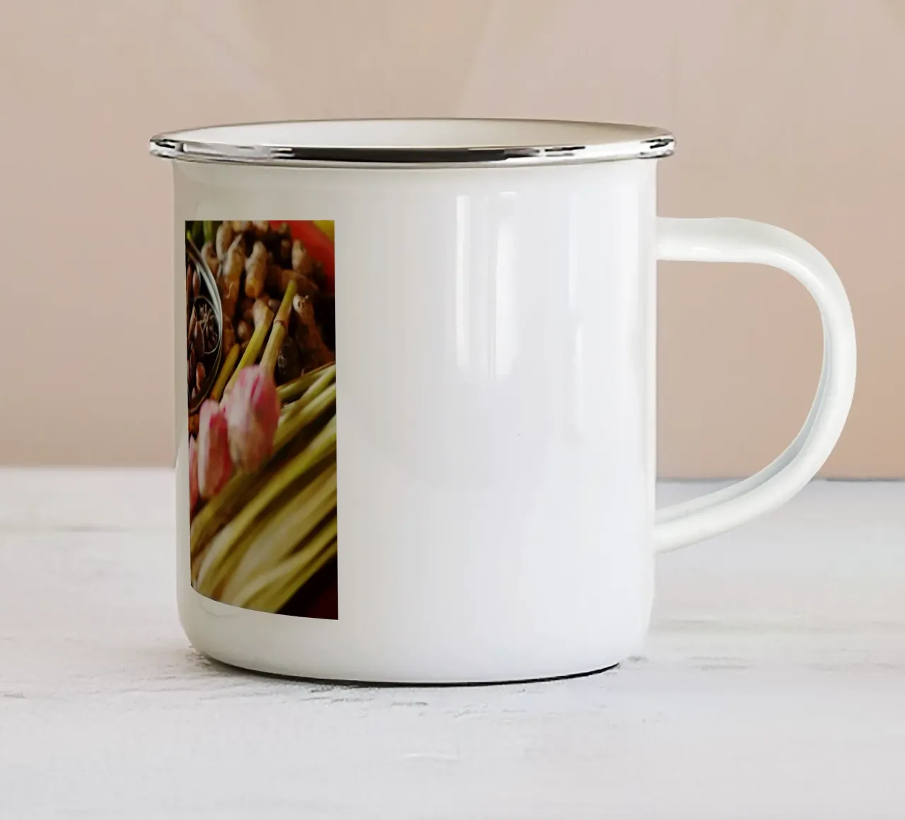 Cibo in Malesia tazza in smalto da Simon Koy