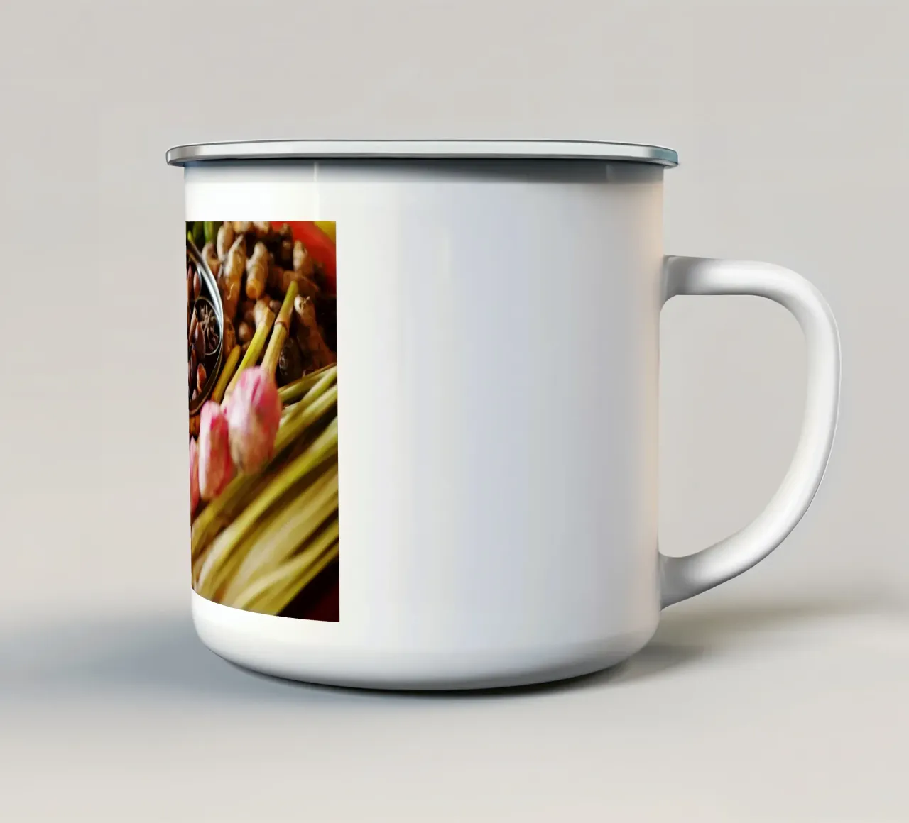Cibo in Malesia tazza in smalto da Simon Koy