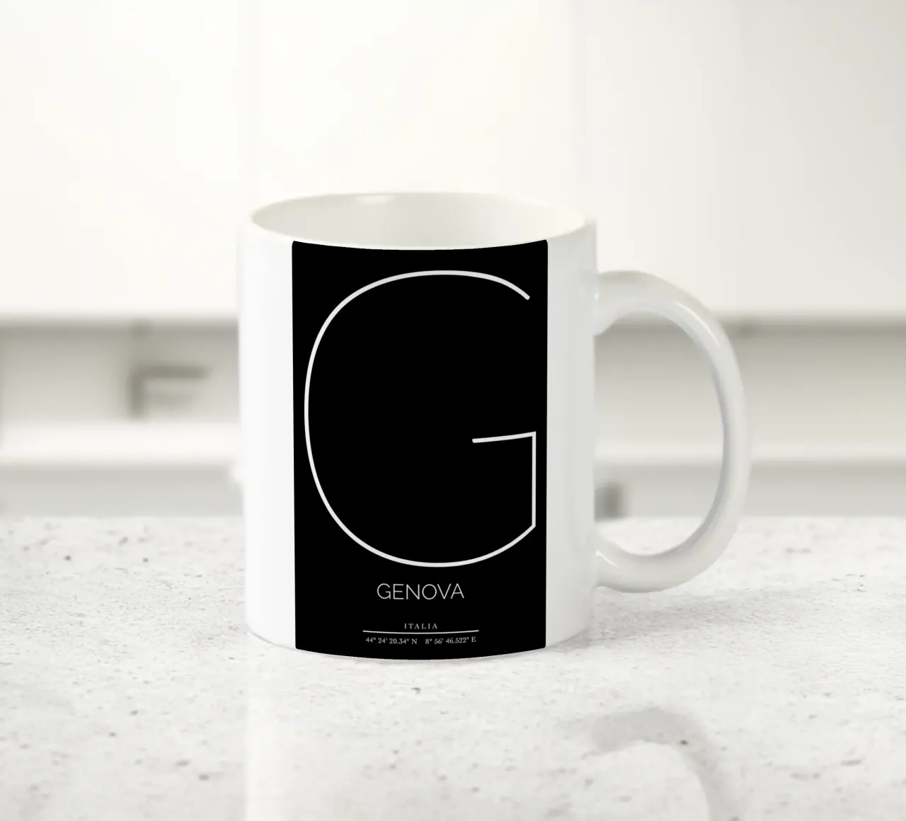 GENOVA - nero tazza in ceramica da CityLights