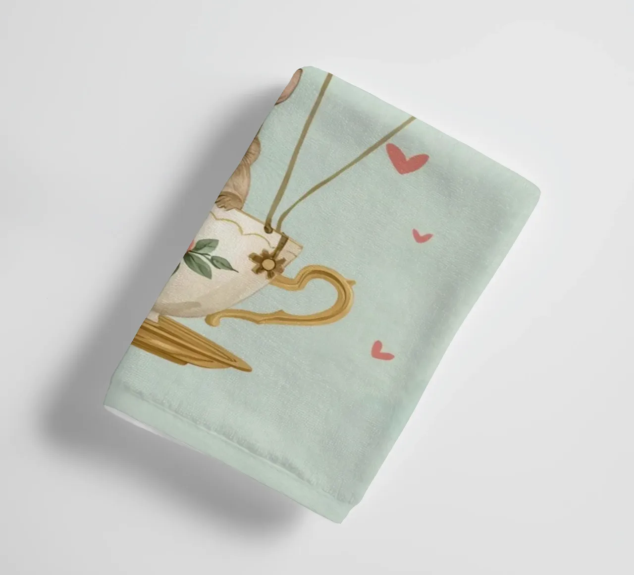 Coniglietto in tazza da tè in mongolfiera asciugamano da bagno da DesignDoodle