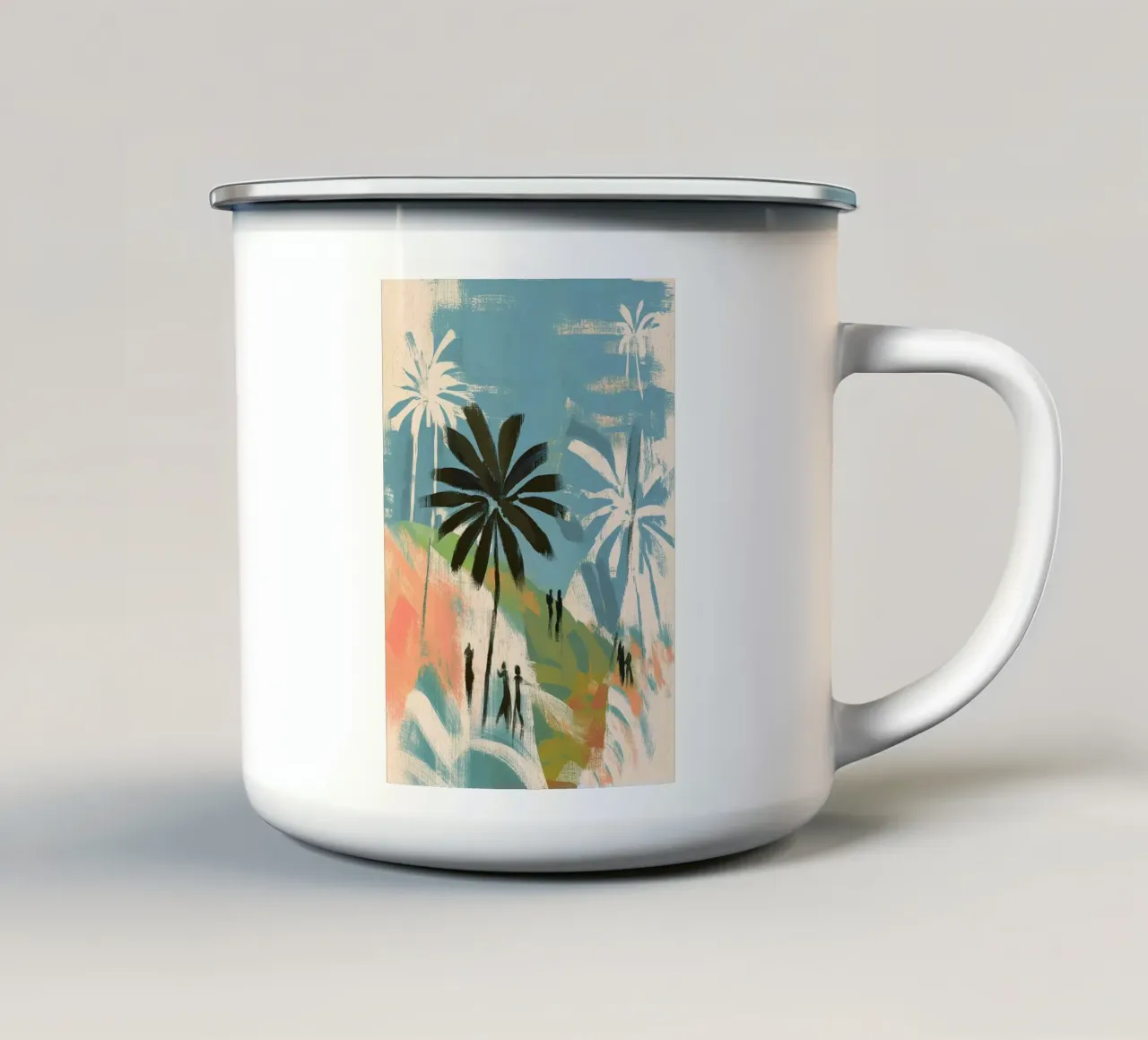 Memories Under the Palms tazza in smalto da Luca