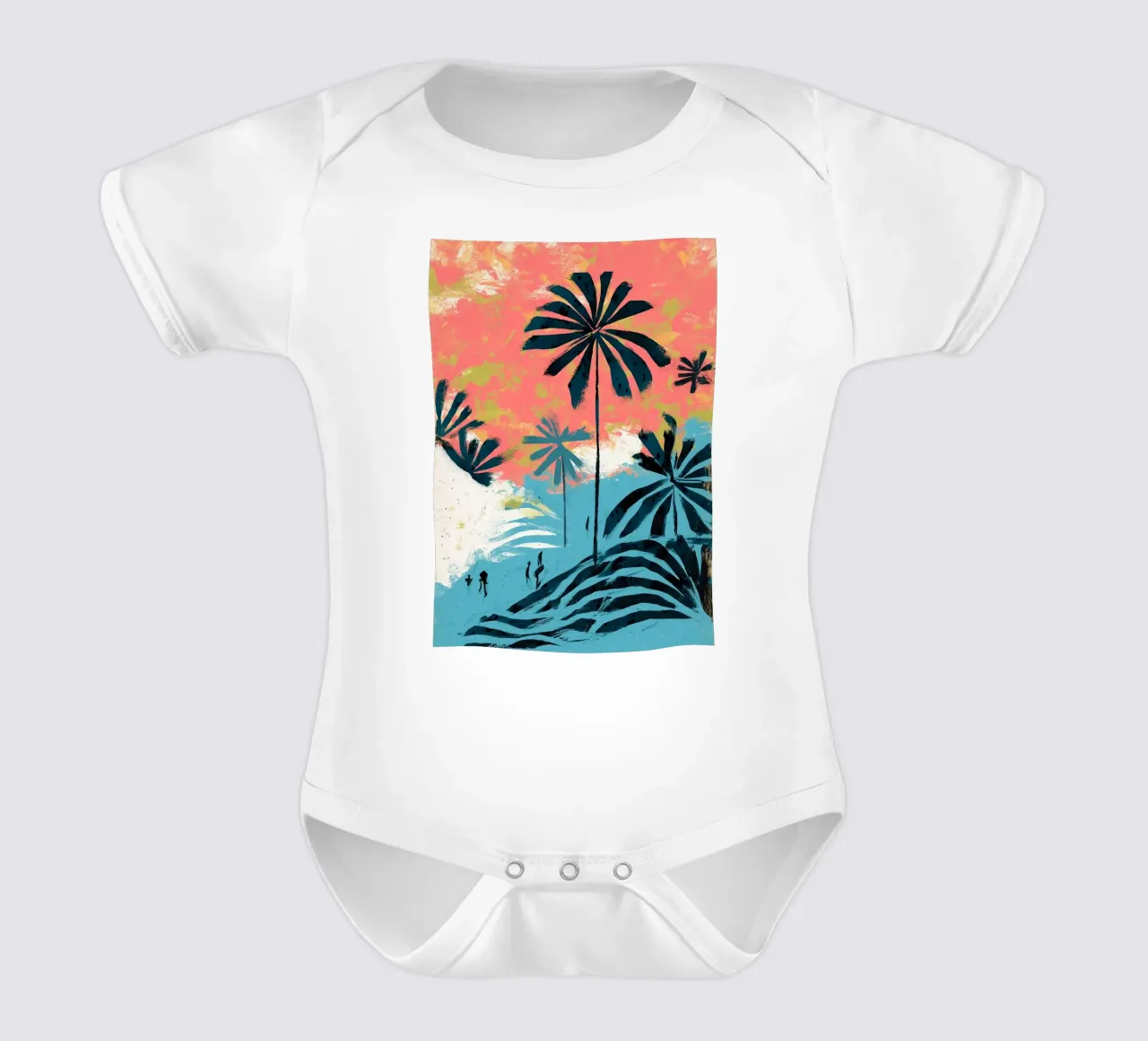 Wanderers Under the Palms body neonato maniche corte da Luca