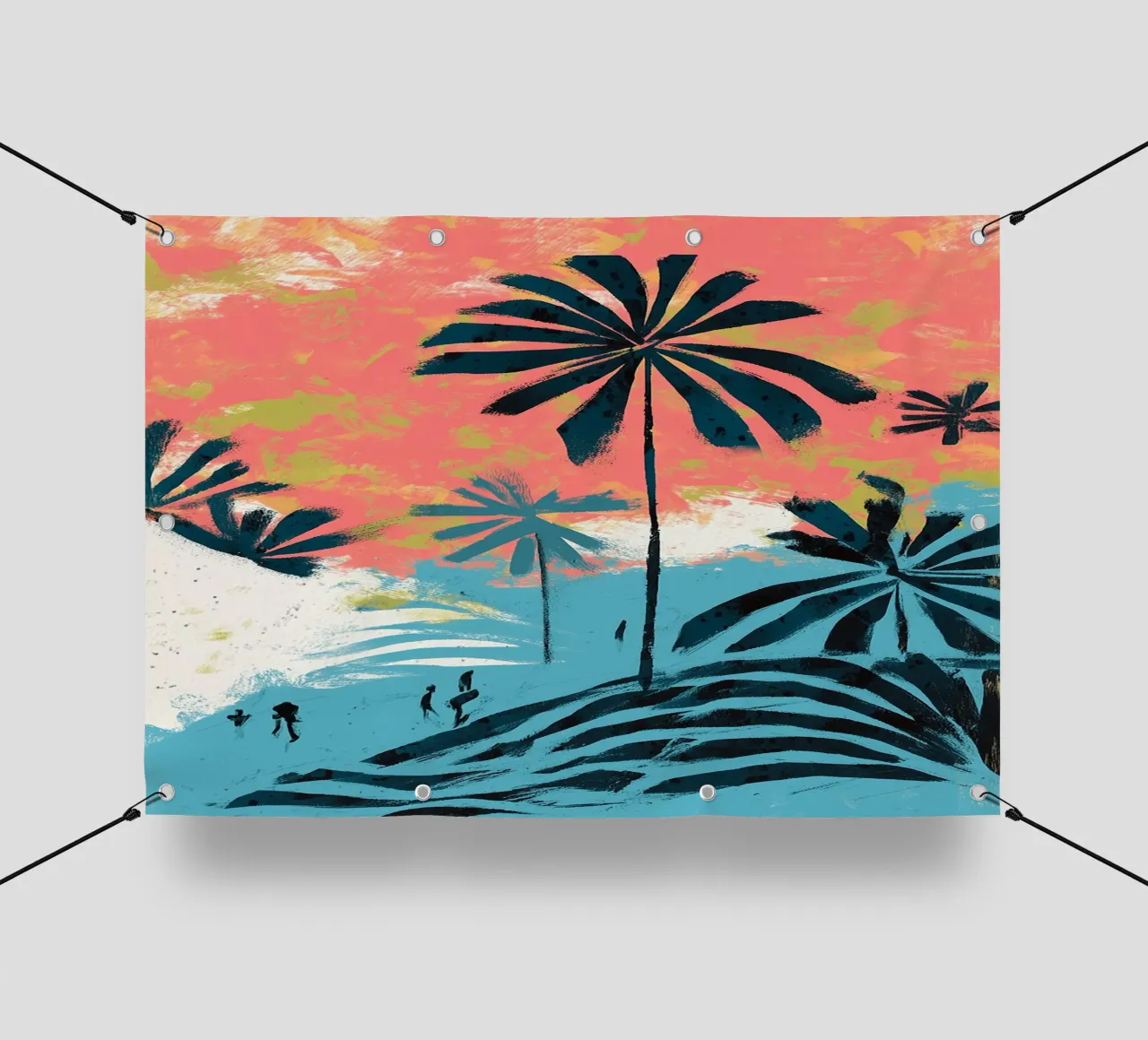 Wanderers Under the Palms telo in pvc da Luca