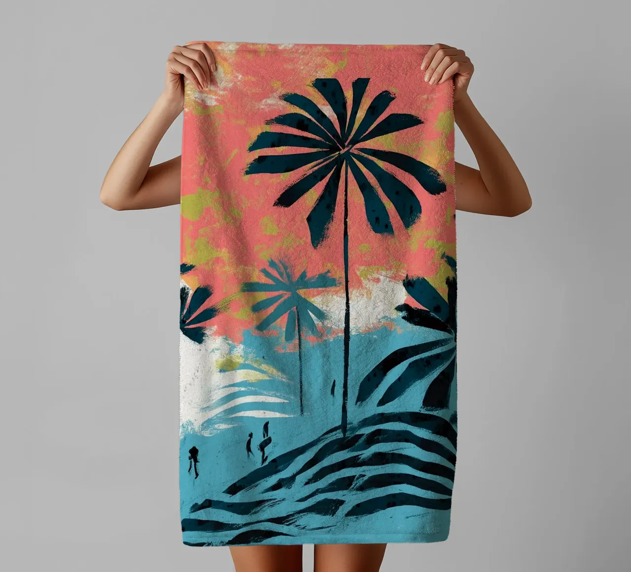 Wanderers Under the Palms asciugamano da bagno da Luca