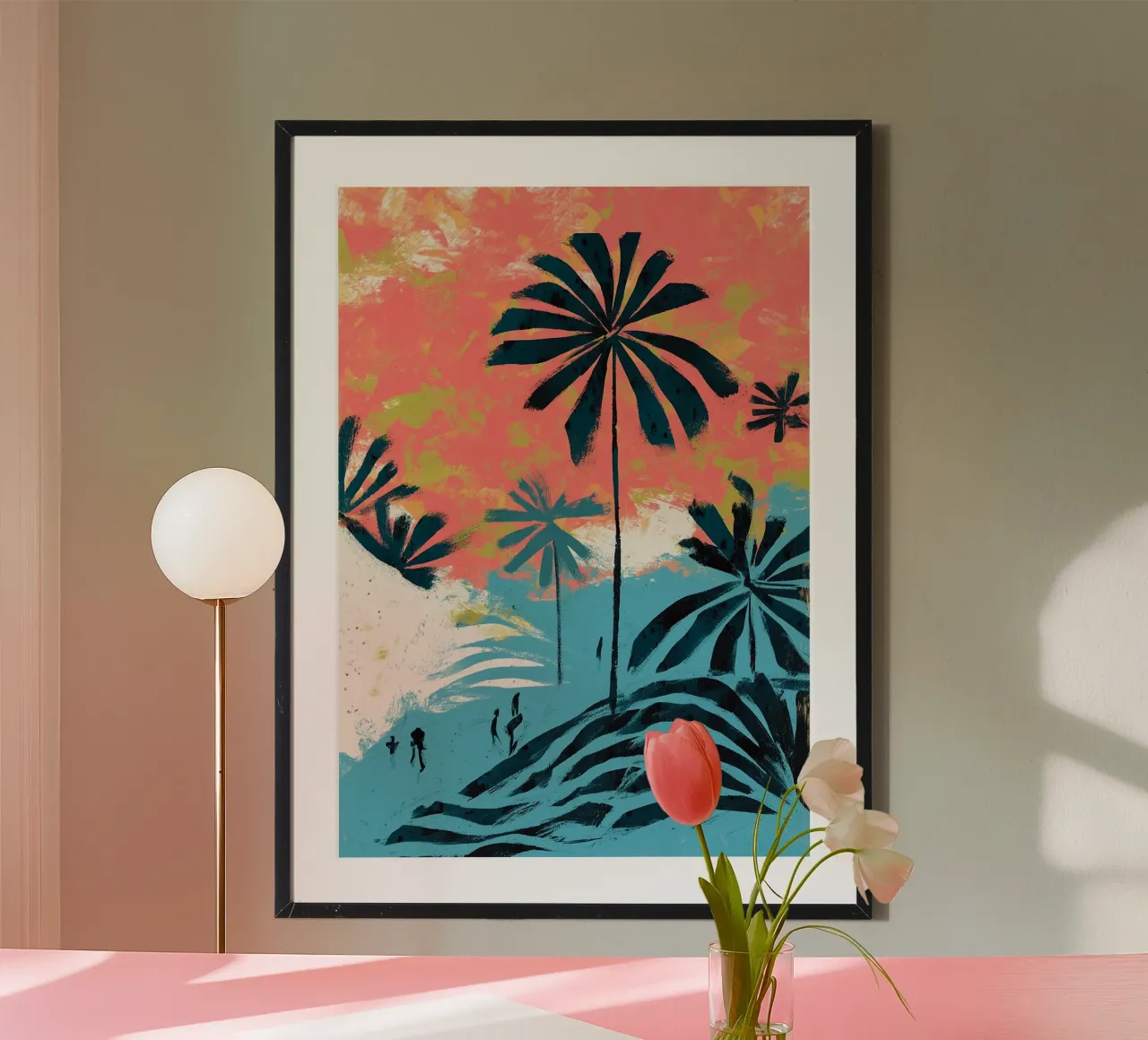 Wanderers Under the Palms carta hahnemühle da Luca