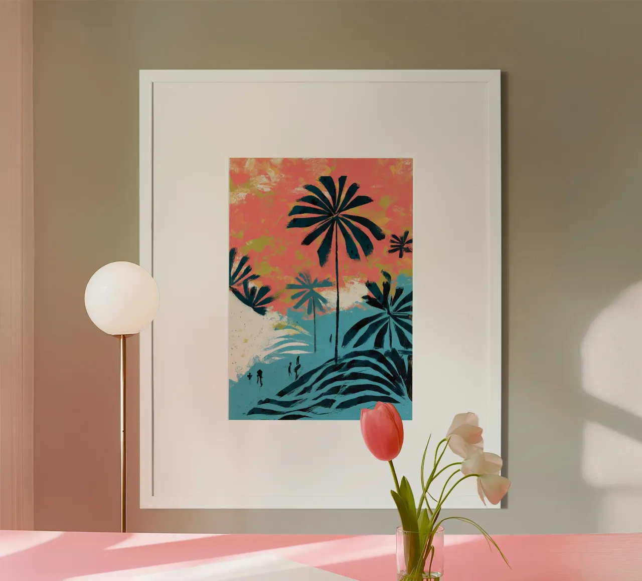 Wanderers Under the Palms carta hahnemühle da Luca