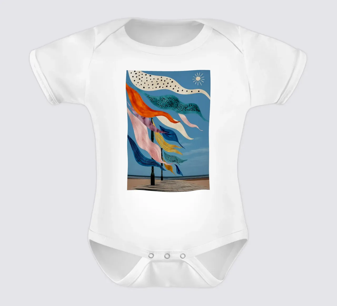 Threads of the Sky body neonato maniche corte da Luca
