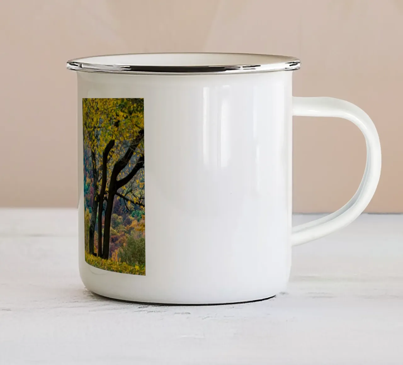 Colori d'autunno tazza in smalto da anderm