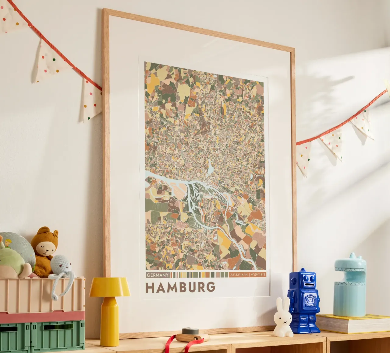 Città di Amburgo carta hahnemühle da CityMapPoster