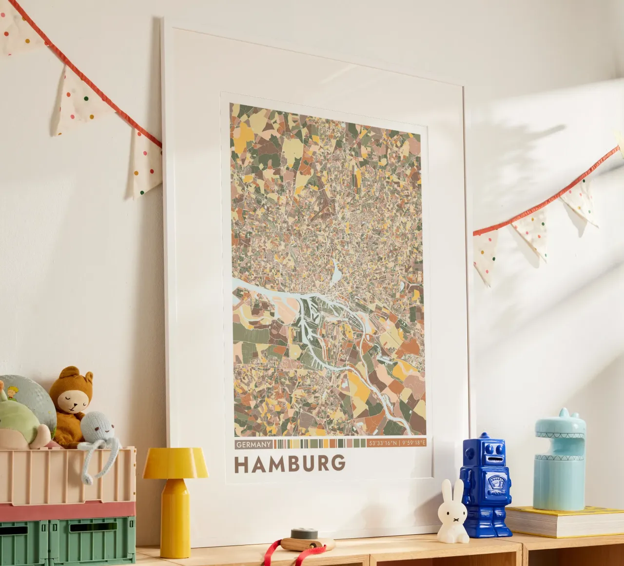 Città di Amburgo carta hahnemühle da CityMapPoster