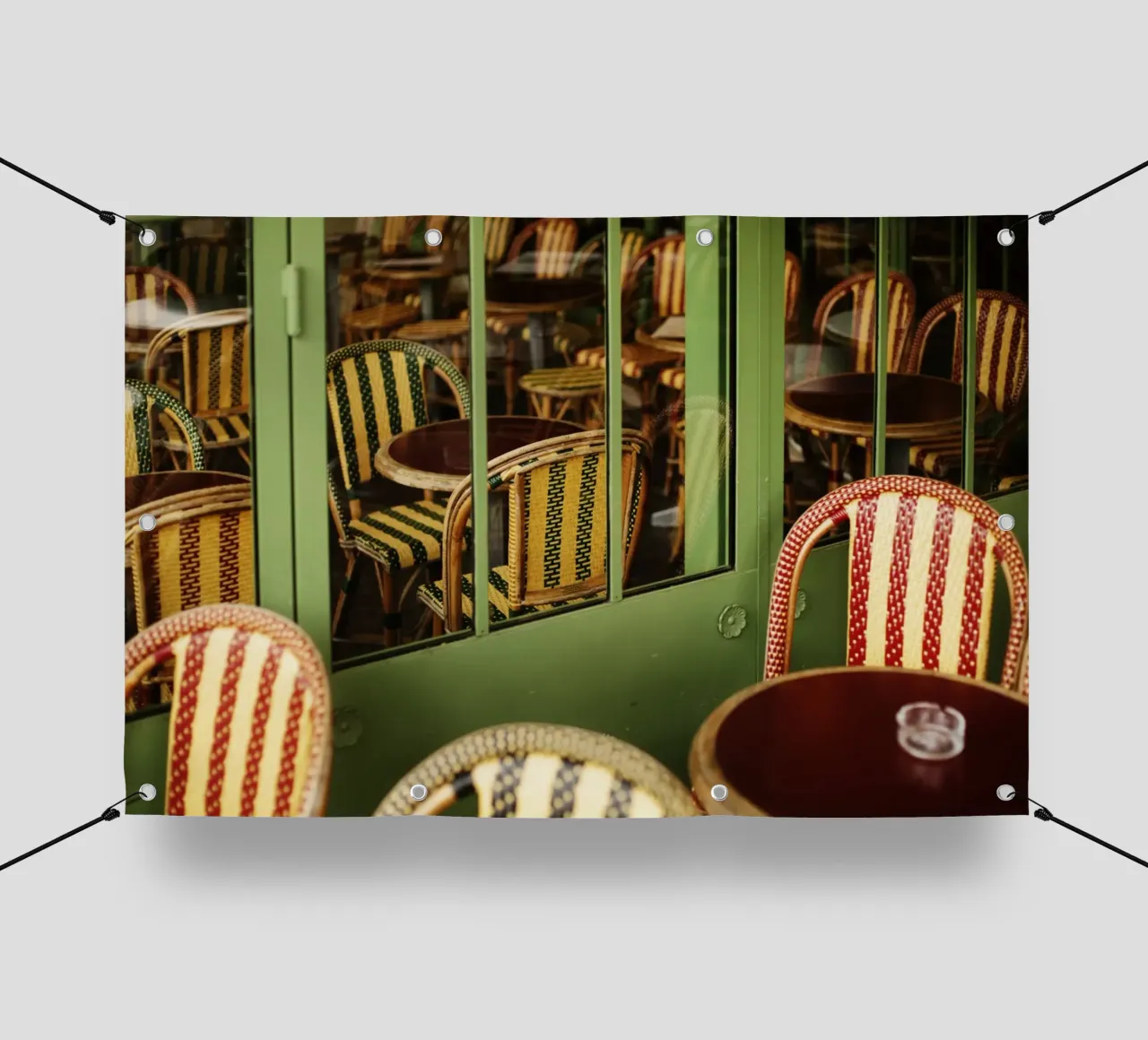 Caffè a Parigi telo in pvc da Simon Koy