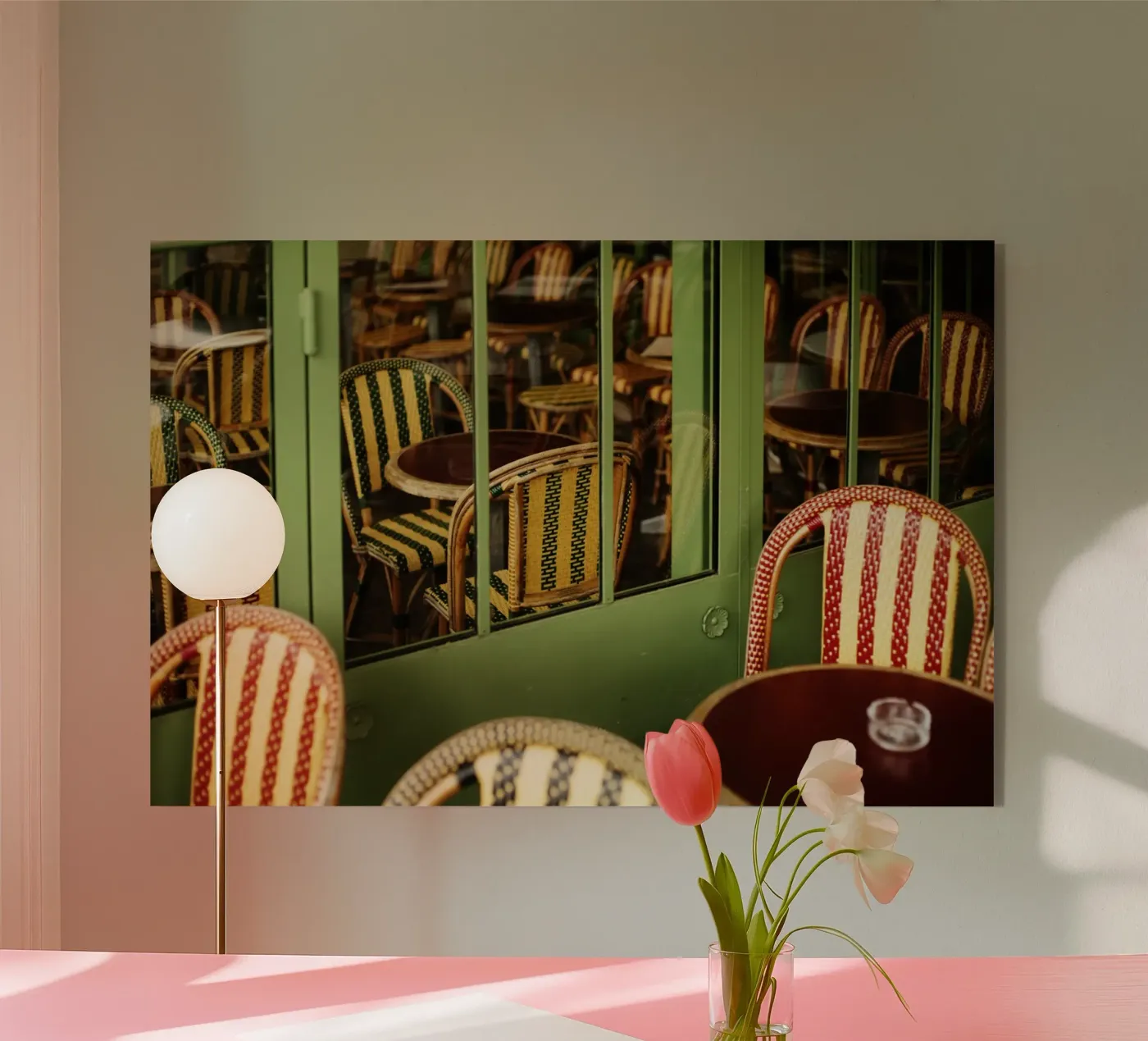 Cafe in Paris acryl van fotokunst