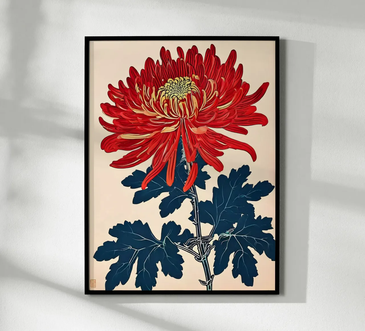 Strahlend rote Chrysantheme Poster von Artistic-shop
