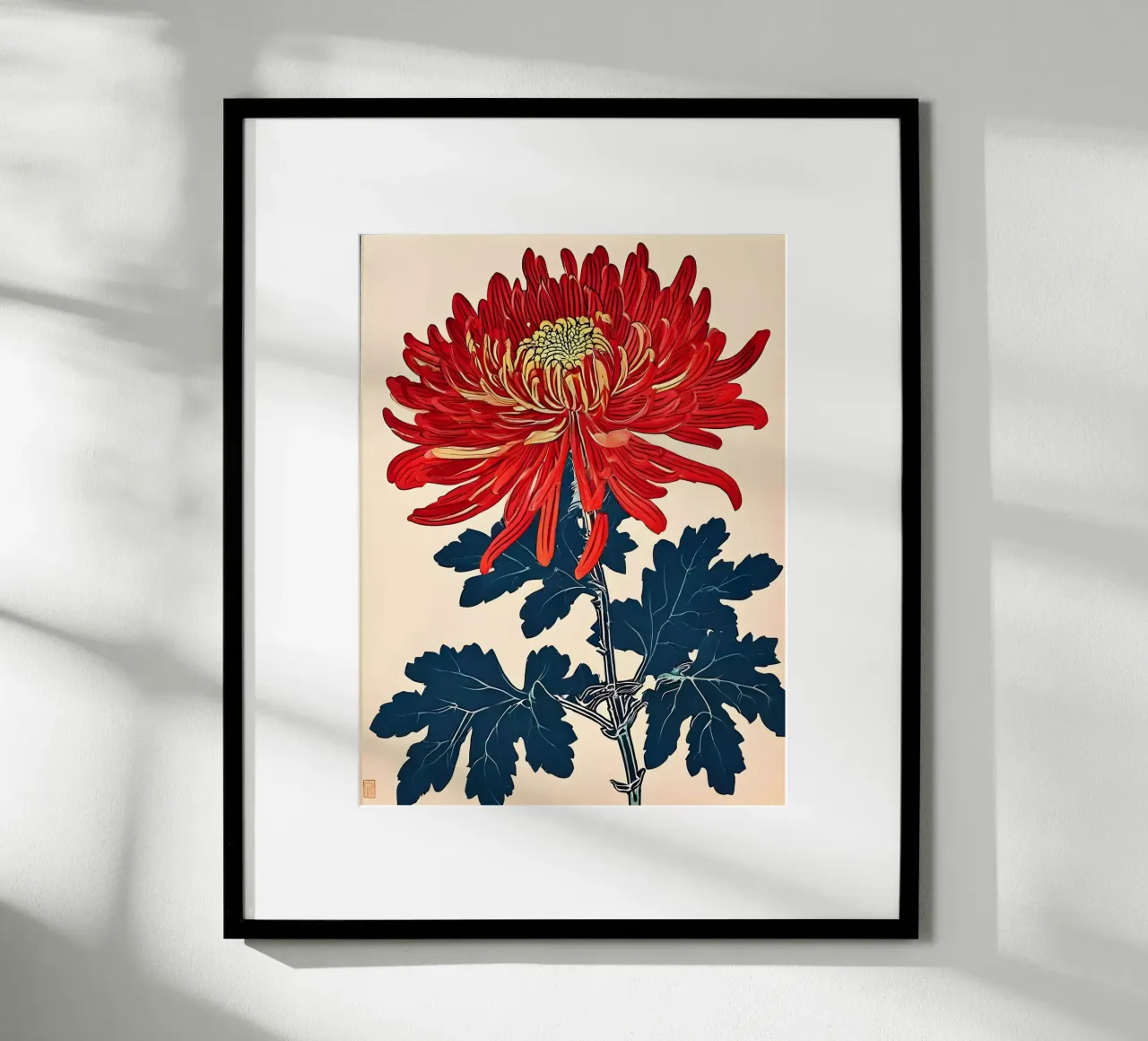 Strahlend rote Chrysantheme Poster von Artistic-shop