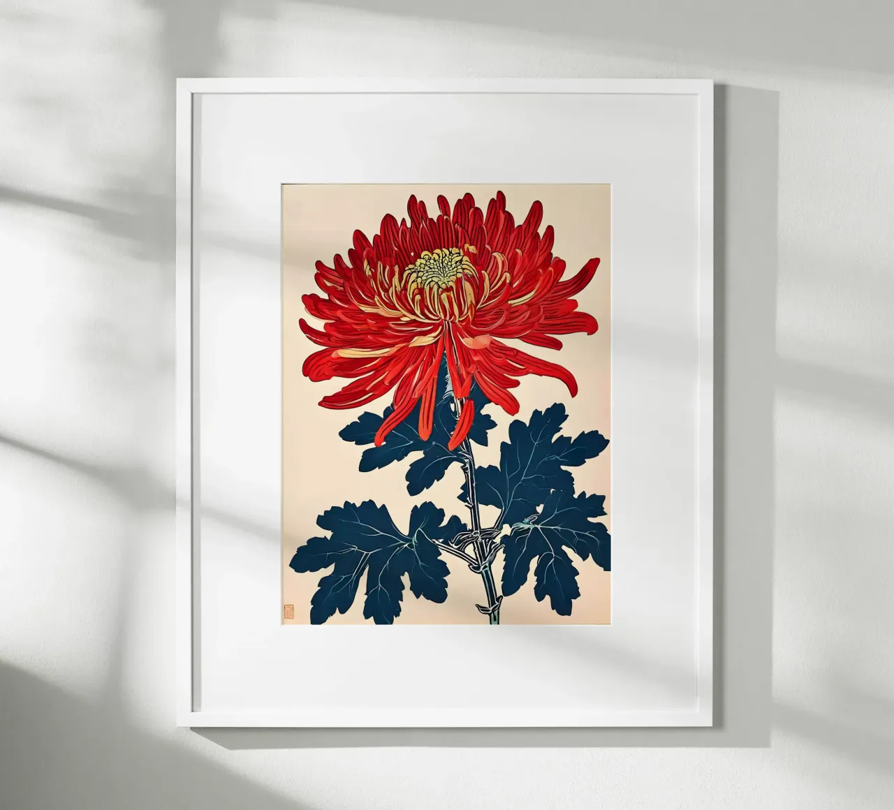 Strahlend rote Chrysantheme Poster von Artistic-shop