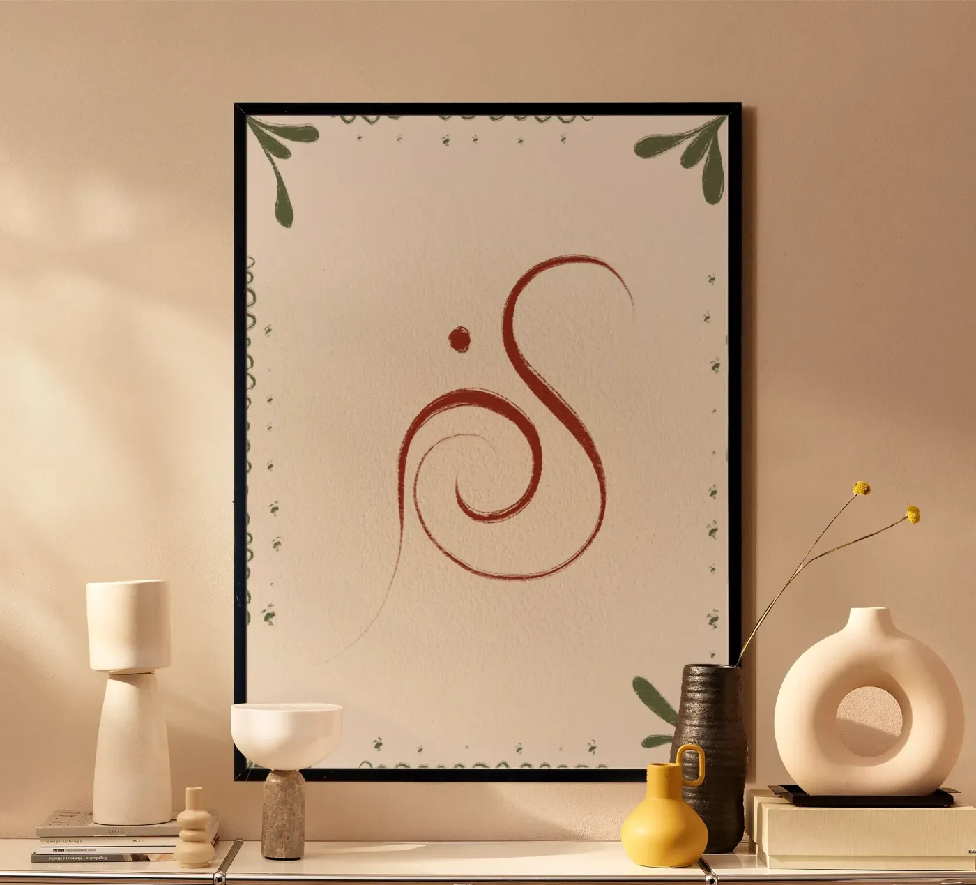 Flow in red poster da Filiz Sieben