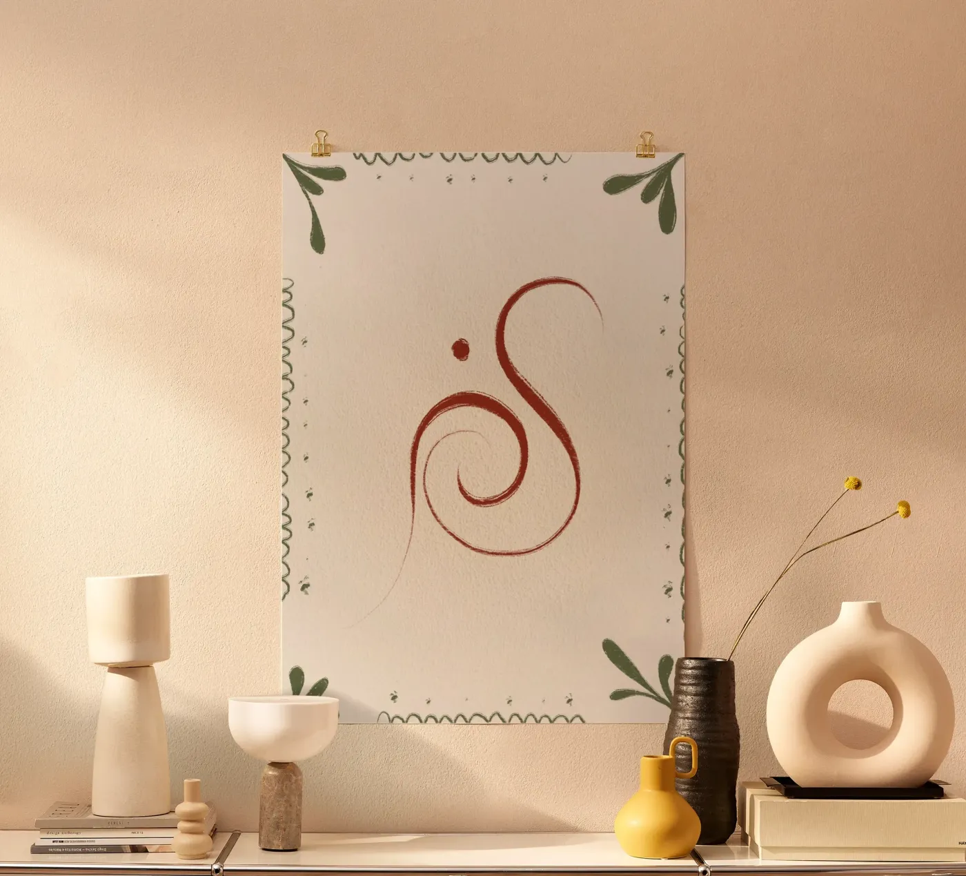 Flow in red poster da Filiz Sieben