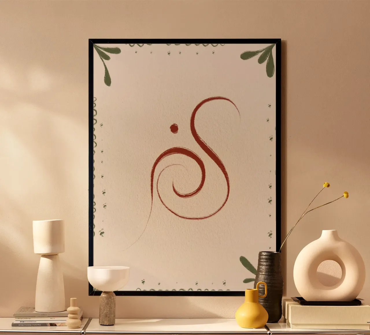 Flow in red poster da Filiz Sieben