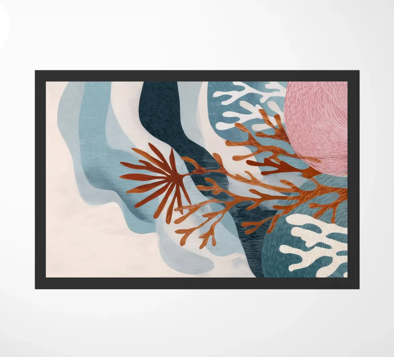 Abstract Coral Reef in Teal & Terracotta zerbino da Luca