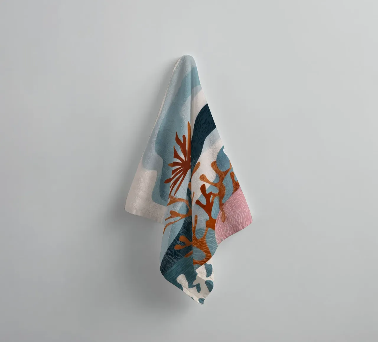Abstract Coral Reef in Teal & Terracotta asciugamano da bagno da Luca