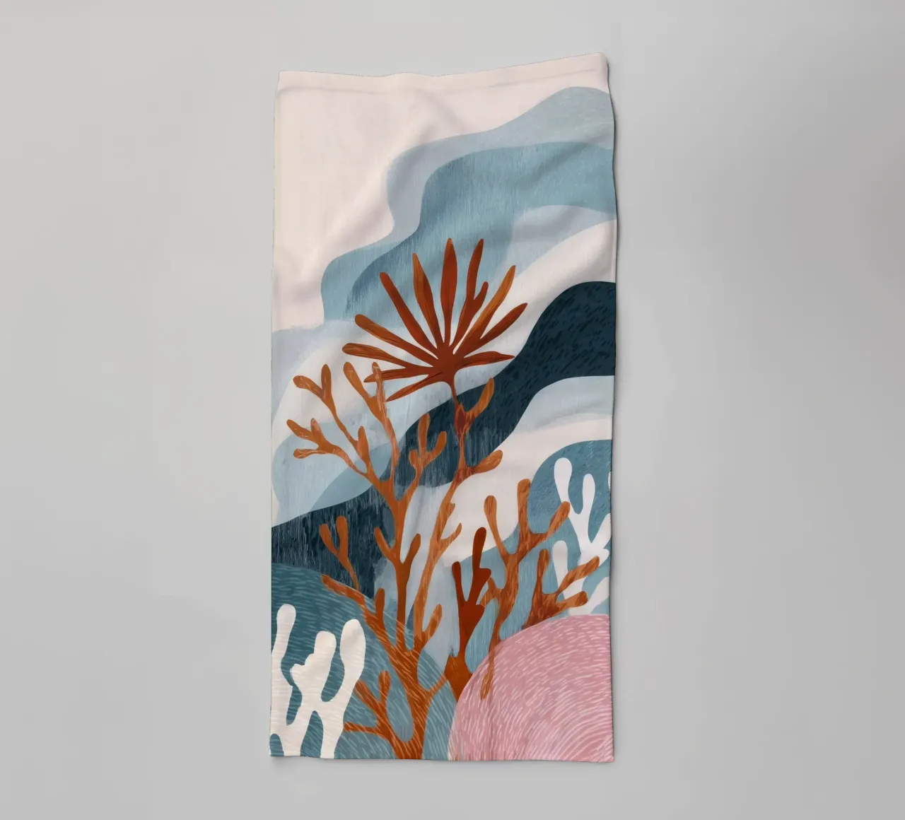 Abstract Coral Reef in Teal & Terracotta asciugamano da bagno da Luca