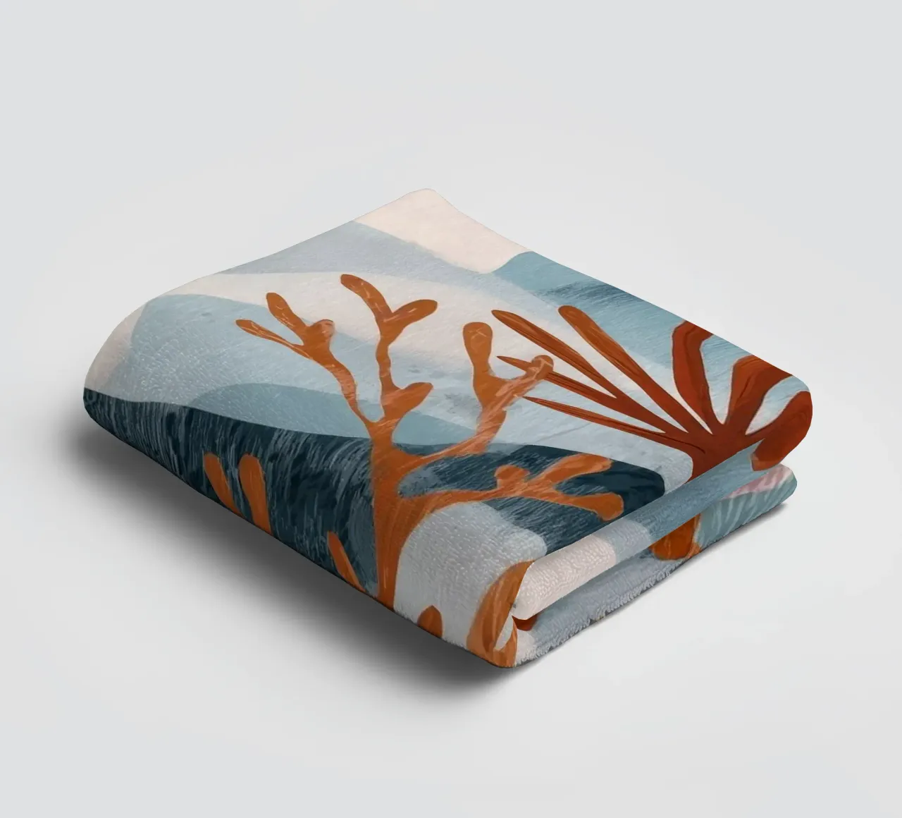 Abstract Coral Reef in Teal & Terracotta asciugamano da bagno da Luca