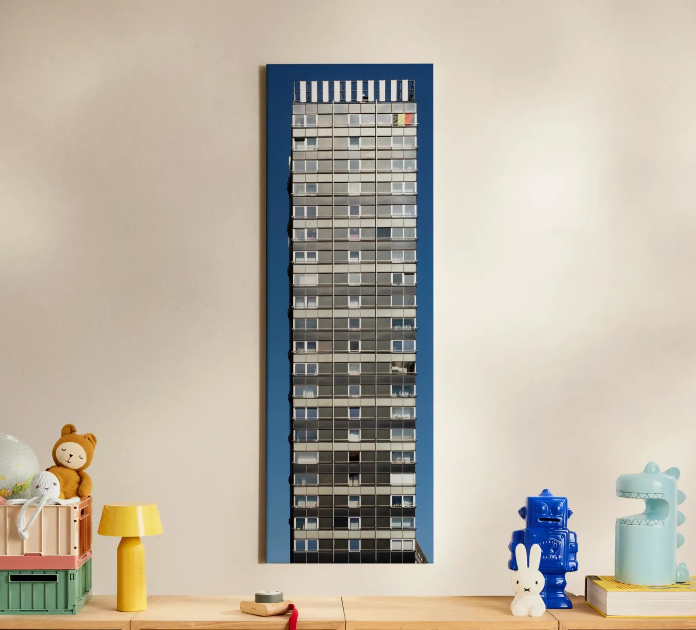 Edificio alto a Liegi (Belgio) tela da fotokunst
