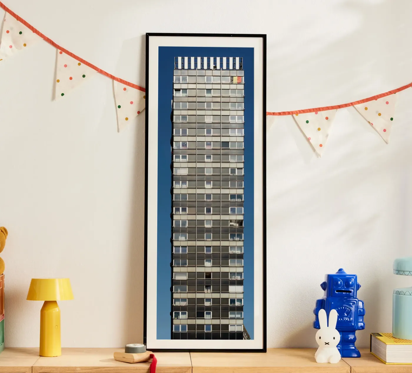 Hoogbouw in Luik (België) poster van fotokunst
