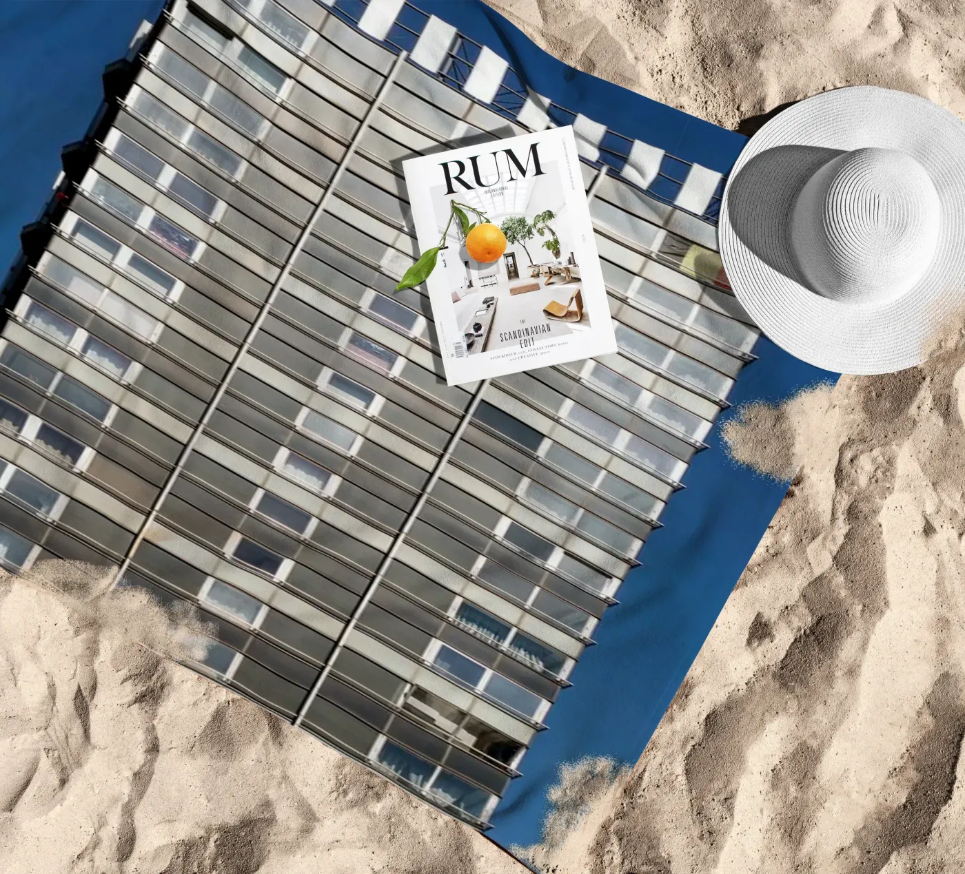 High-rise building in Liège (Belgium) serviette de plage de fotokunst