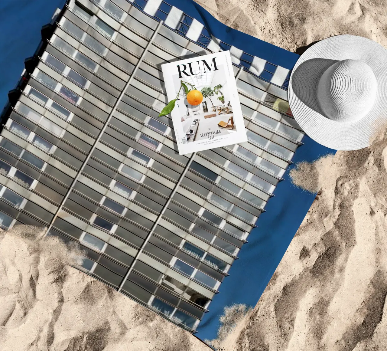 Edificio alto a Liegi (Belgio) telo mare da fotokunst