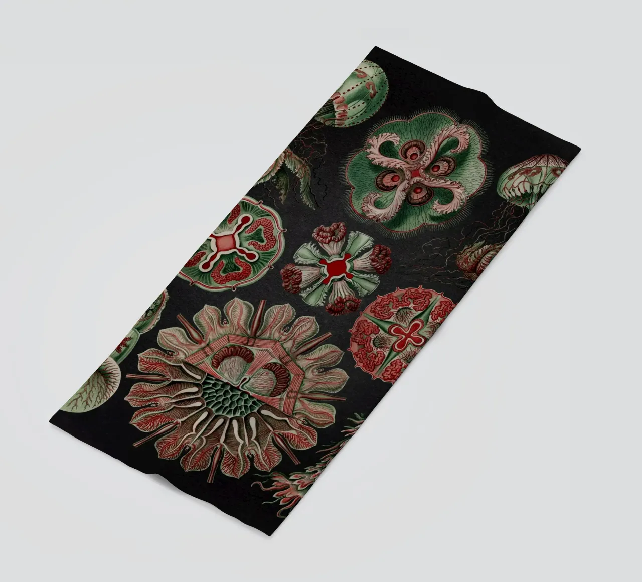 Vintage Haeckel 19 Tafel 98 Scheibenquallen beach towel by Vintage Print Collection