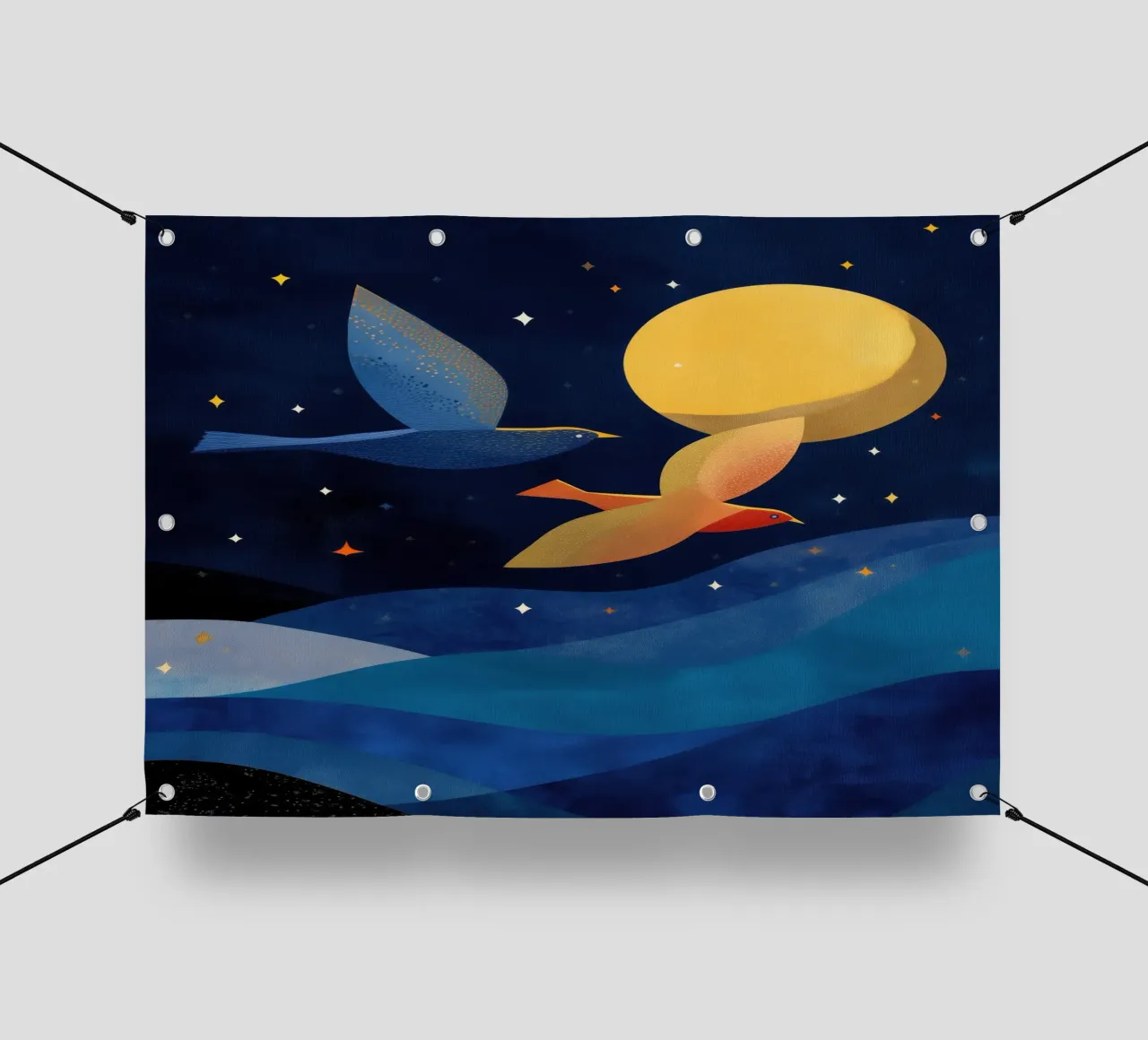 Moonlit Flight telo in pvc da Luca
