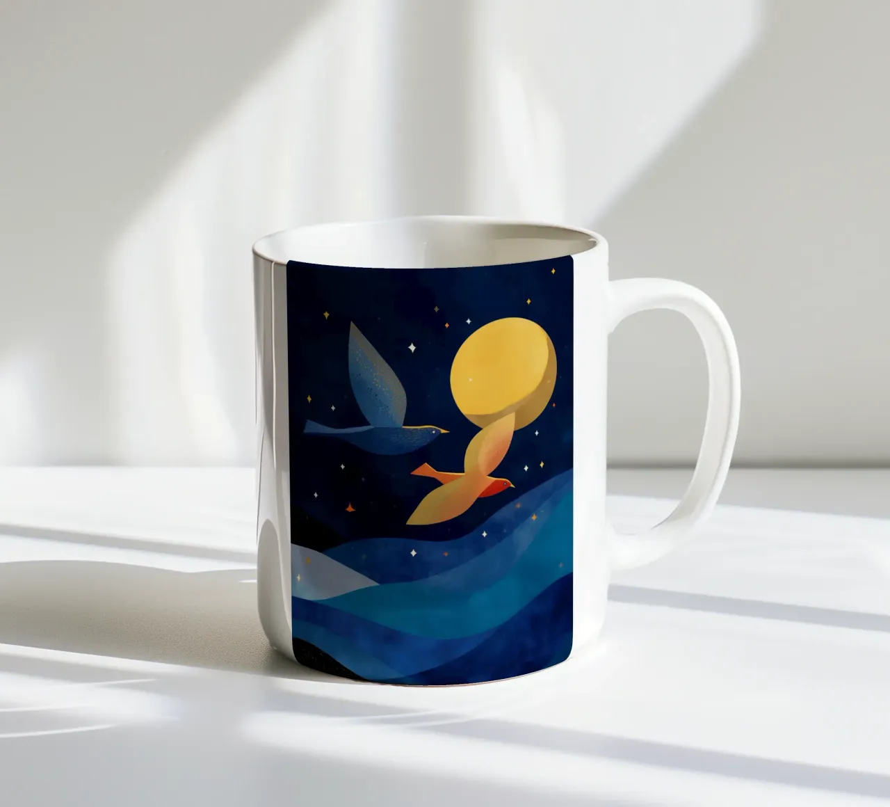 Moonlit Flight tazza in ceramica da Luca
