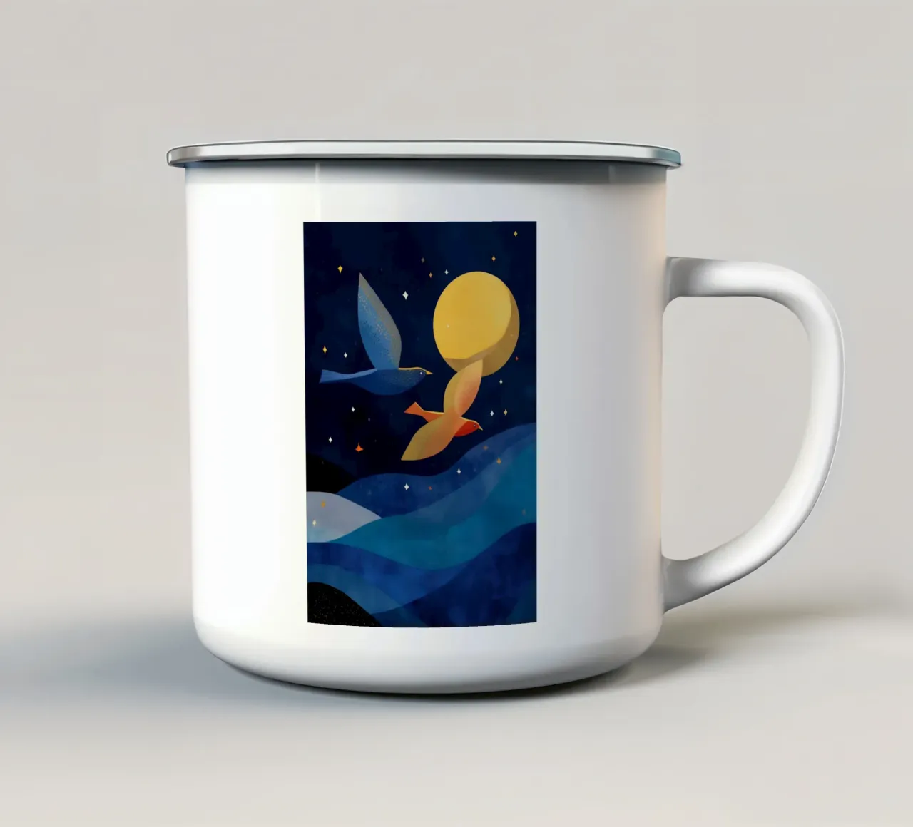 Moonlit Flight tazza in smalto da Luca