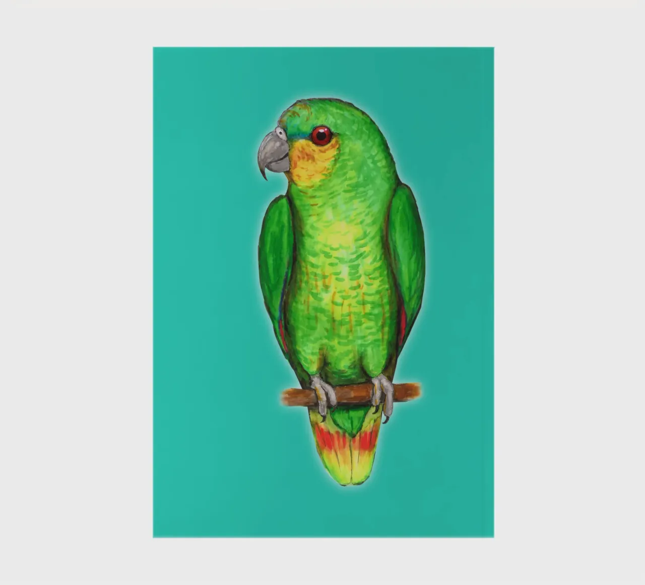 Orange winged amazon parrot notebook by BwiseLizzy