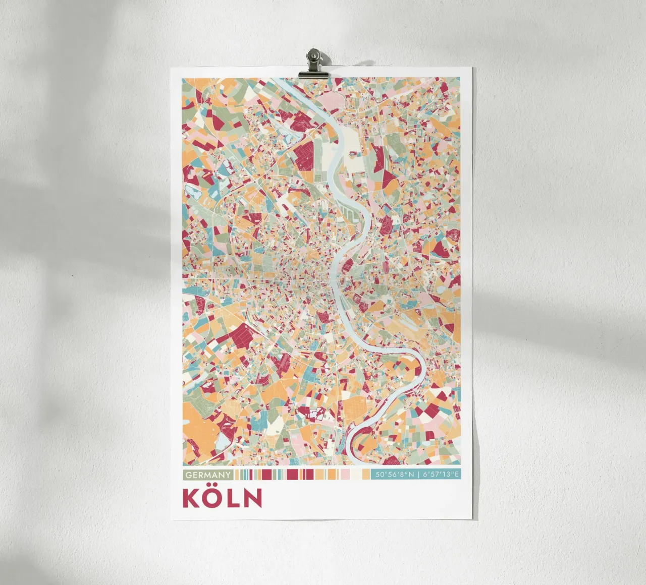 Città Colonia carta hahnemühle da CityMapPoster