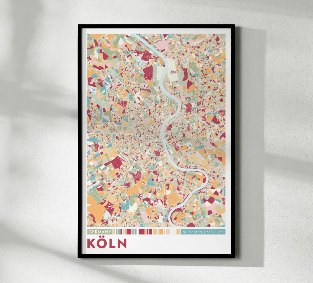 Città Colonia carta hahnemühle da CityMapPoster