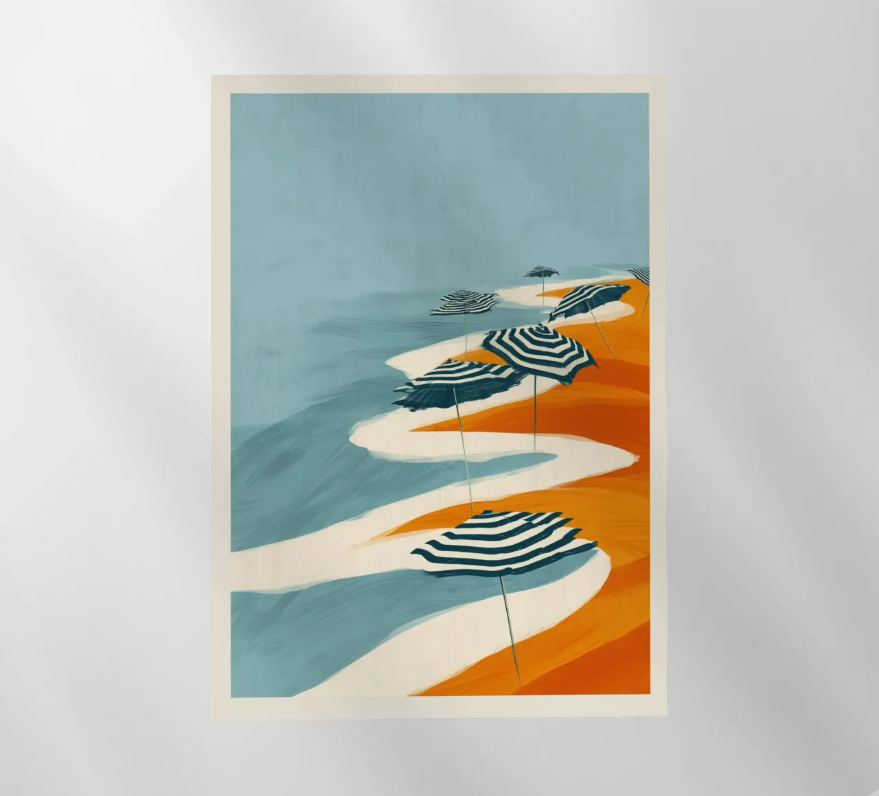 Striped Umbrellas by the Shore pellicola backlit da Luca