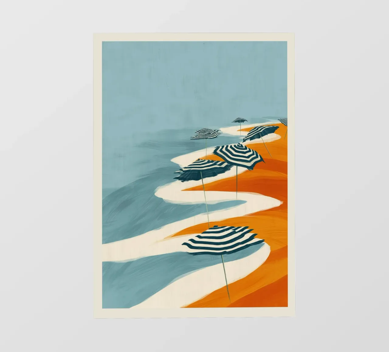 Striped Umbrellas by the Shore pellicola backlit da Luca
