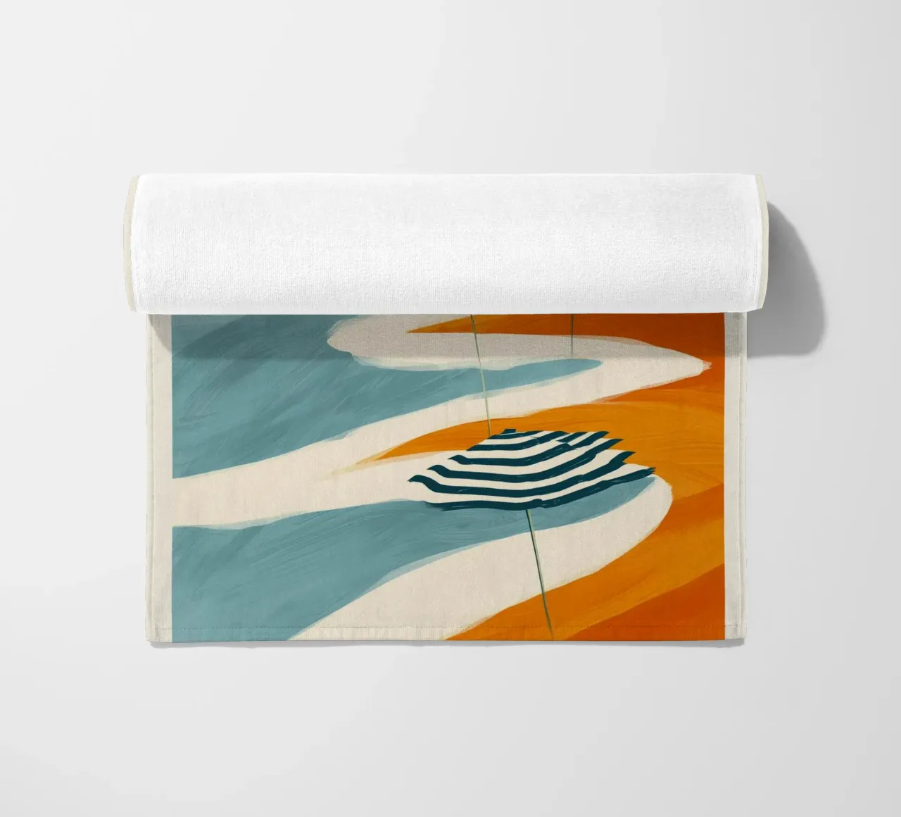 Striped Umbrellas by the Shore telo mare da Luca