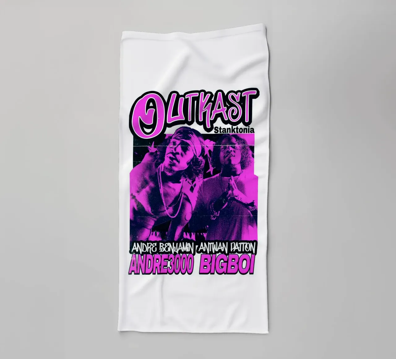Stile Silhouette - Outkast Funk asciugamano da bagno da grass.studio_