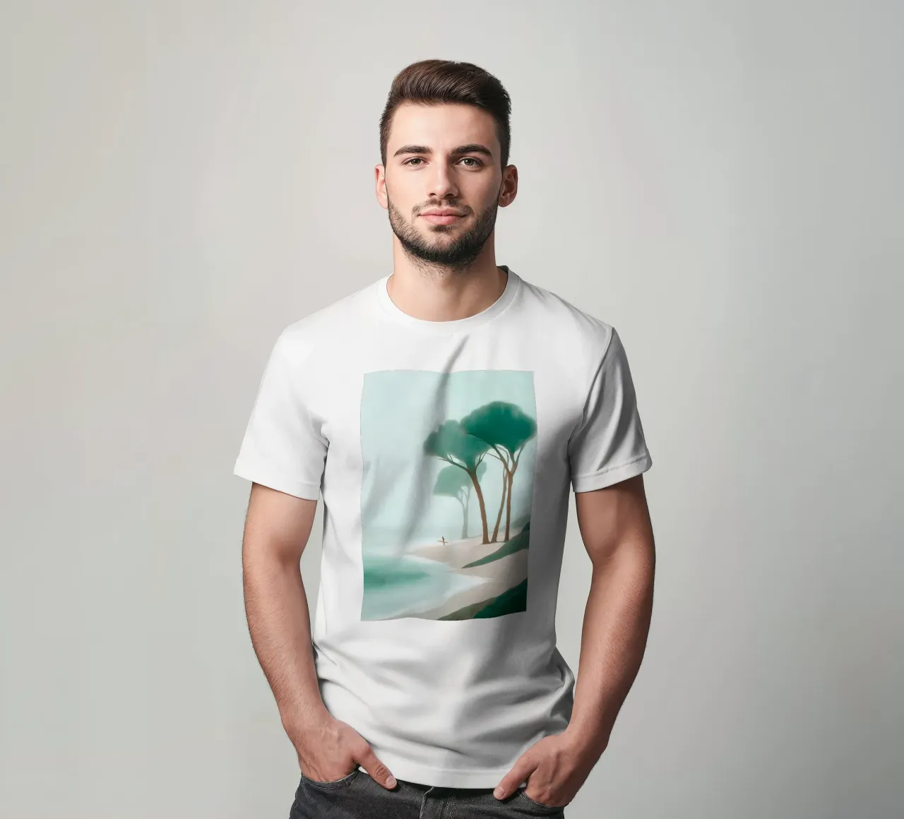 Surfer in the Mist t-shirt da Luca