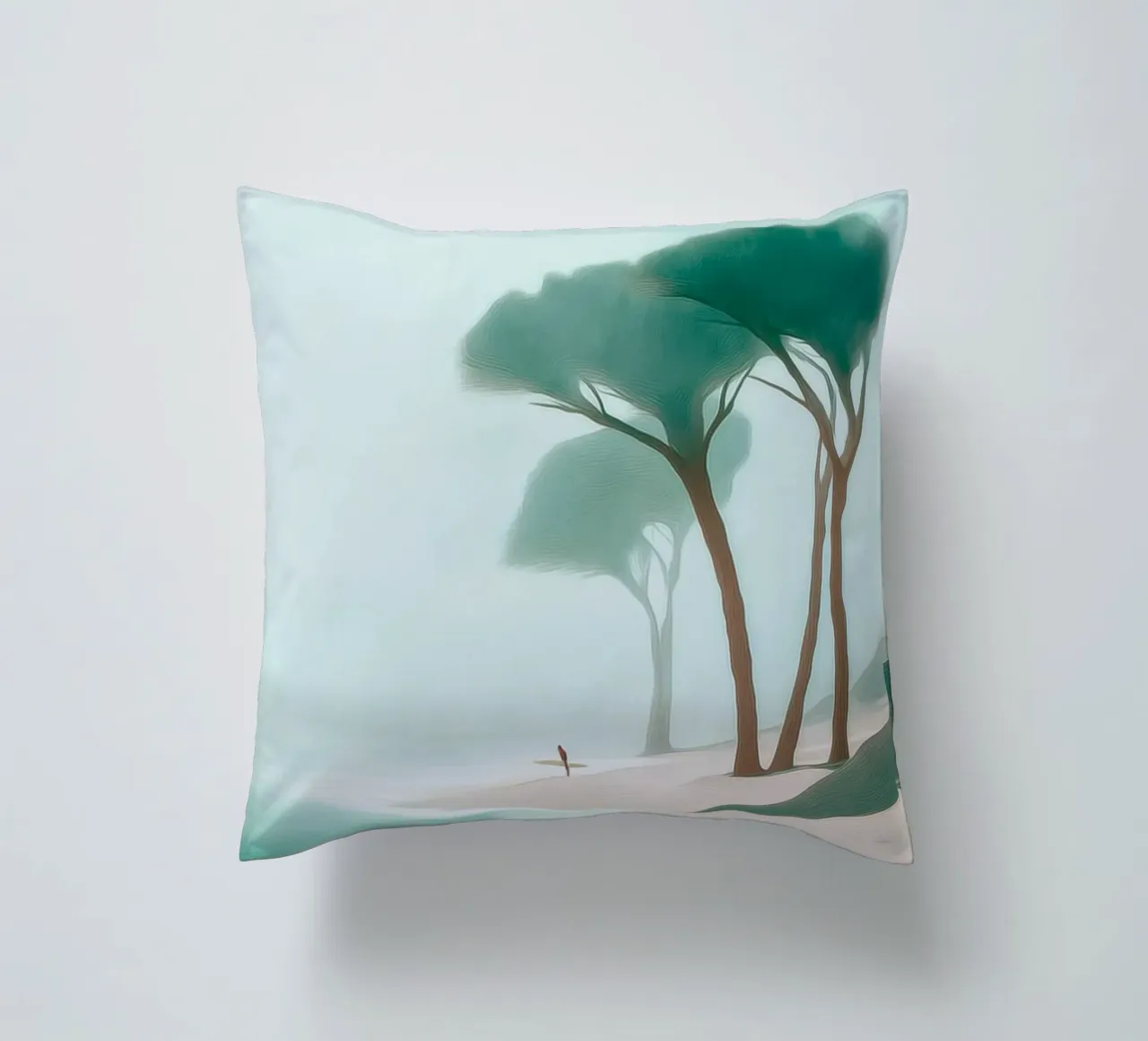 Surfer in the Mist cuscino da Luca