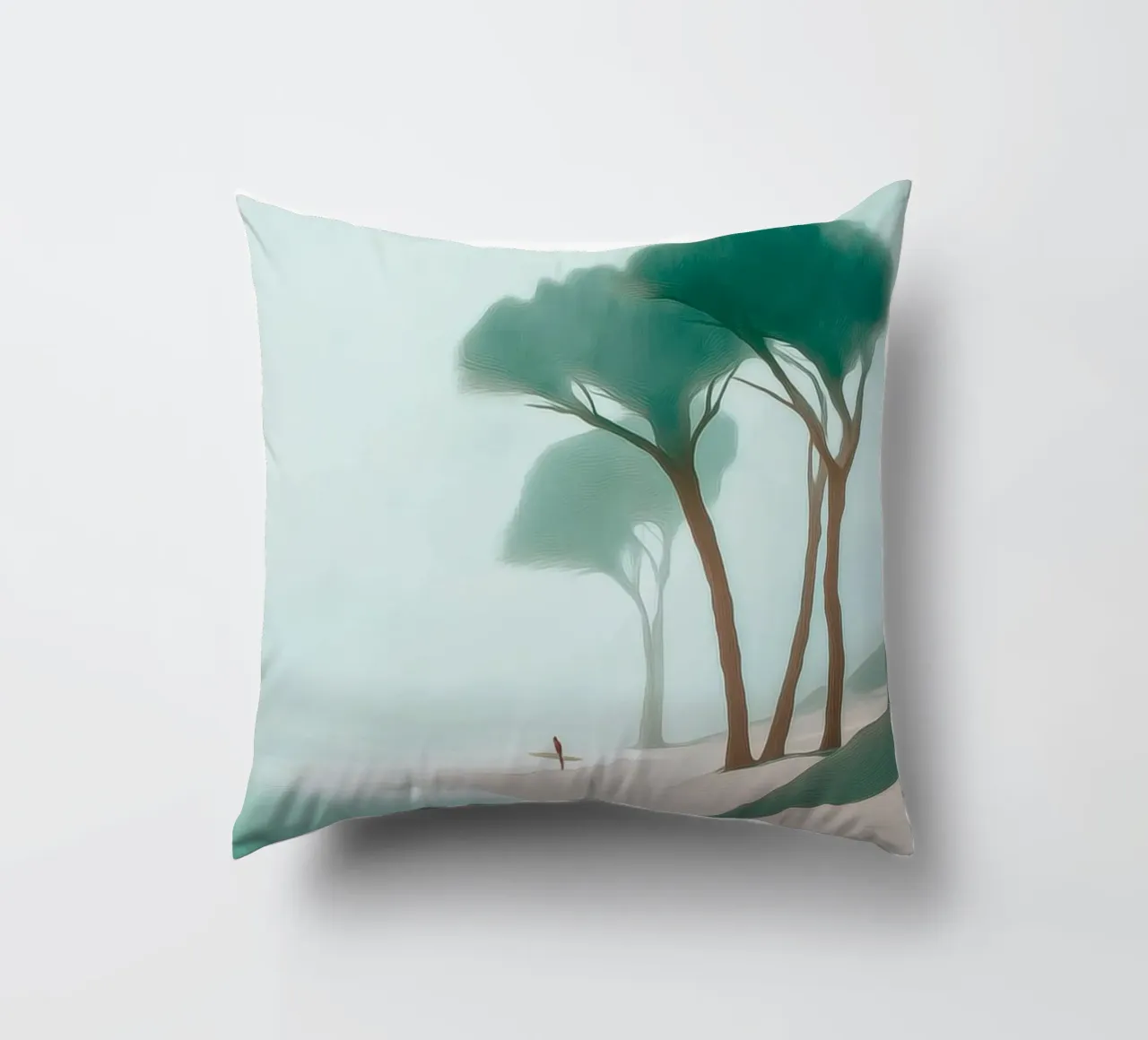 Surfer in the Mist cuscino da Luca