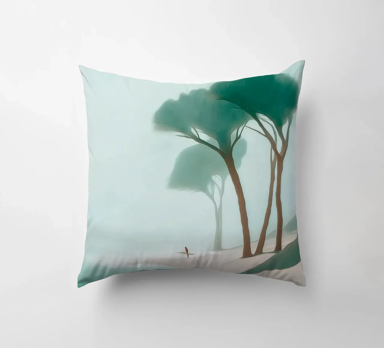 Surfer in the Mist cuscino da Luca